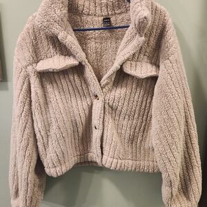 SHEIN Cream Teddy Jacket